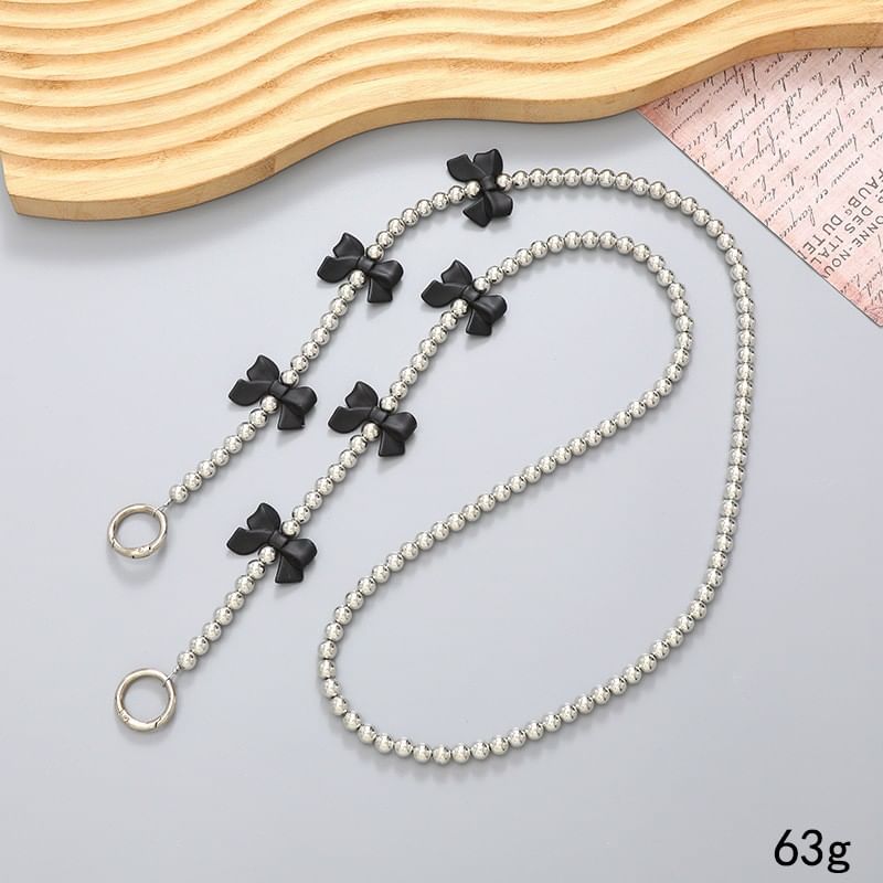 Phone Bow Bead Lanyard