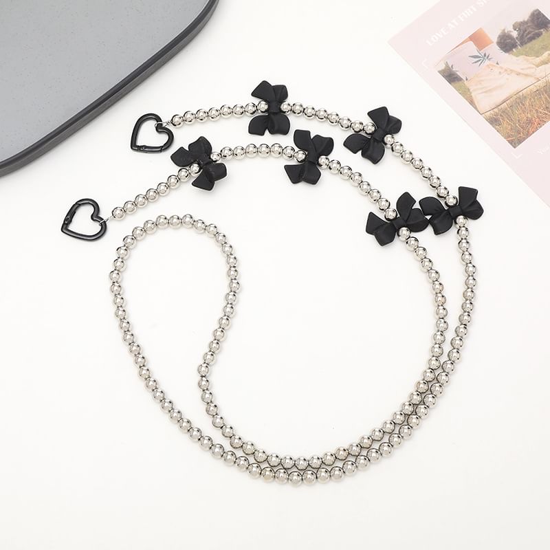 Phone Bow Bead Lanyard