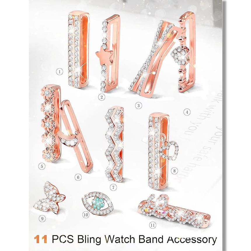 Rhinestone Band Apple Charm Designs) for (Various Watch