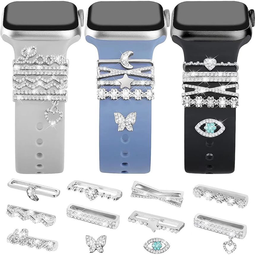 Rhinestone Band Apple Charm Designs) for (Various Watch
