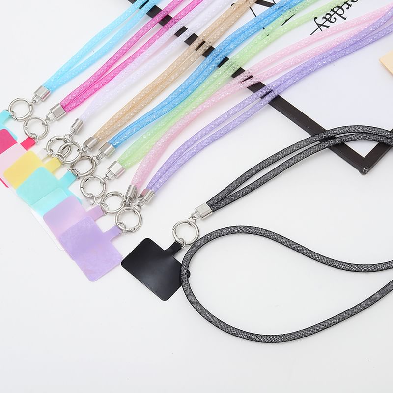Glitter Phone Pad Lanyard with