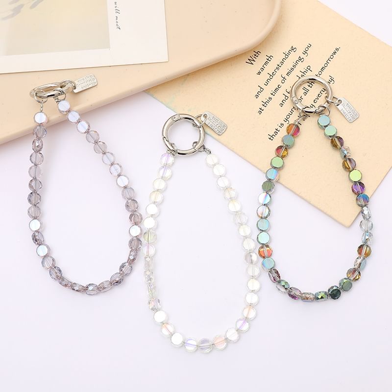 Strap Faux Bead Phone Crystal