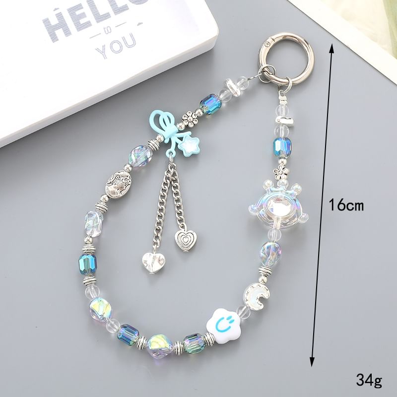 Bear Crystal Faux Floral / Strap Phone Cartoon