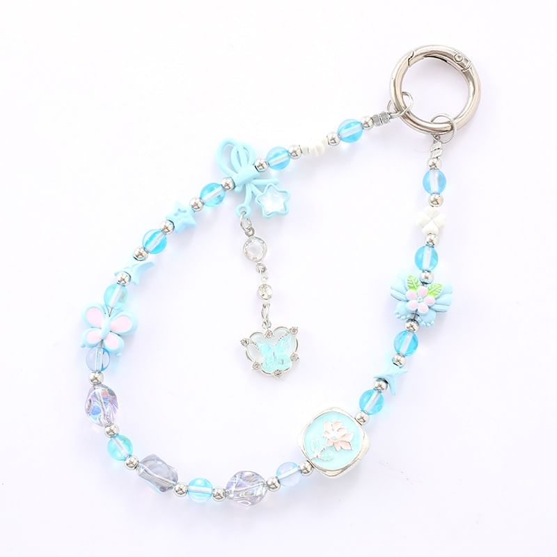 Clover Strap Faux Crystal Phone Bow