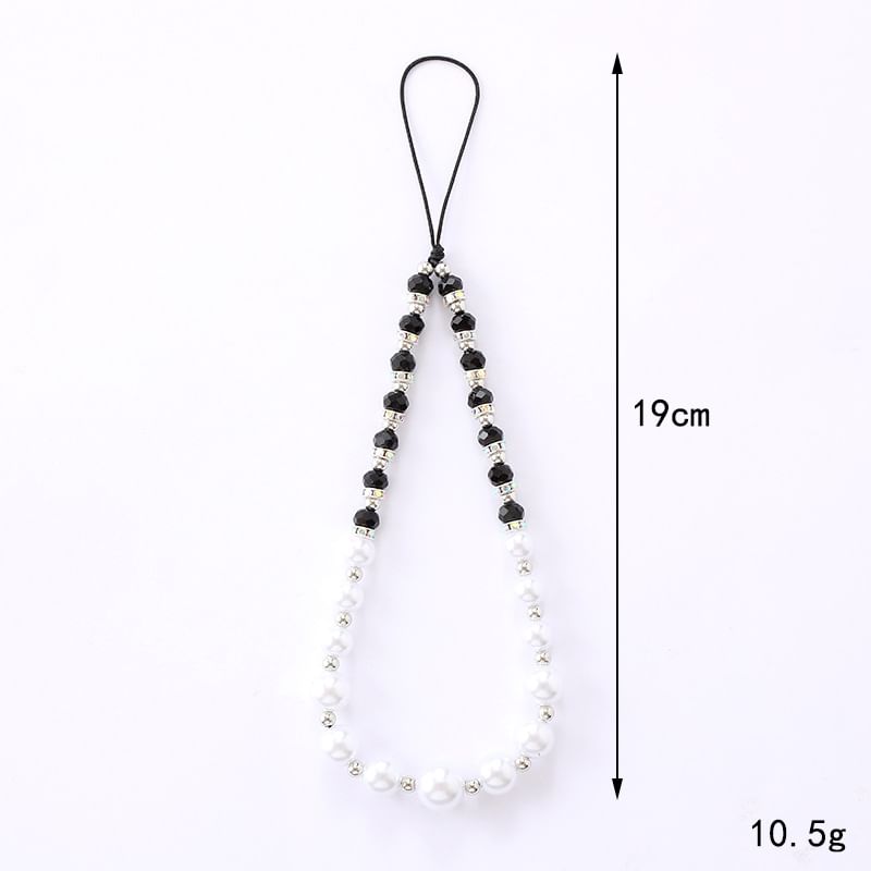 Strap Pearl Rhinestone Faux Phone
