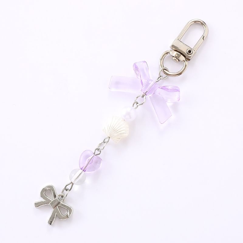 Faux Pearl Phone Bow Charm