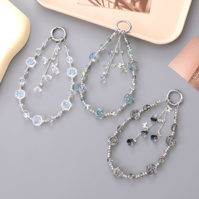 Strap Phone Floral Bead