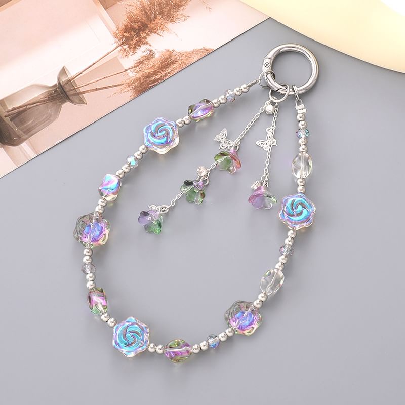 Strap Phone Floral Bead