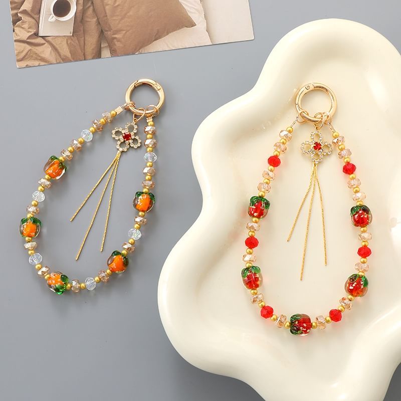 Phone Bead Clover Strap Fruit