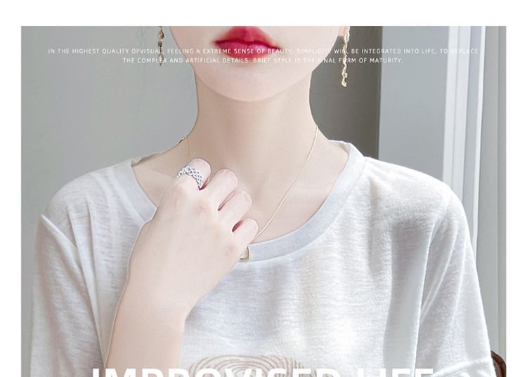 Short-Sleeve Crew Neck Cartoon Print T-Shirt