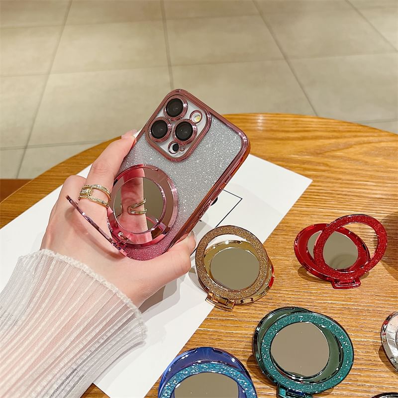 Glitter Phone Stand Magnetic with Mirror