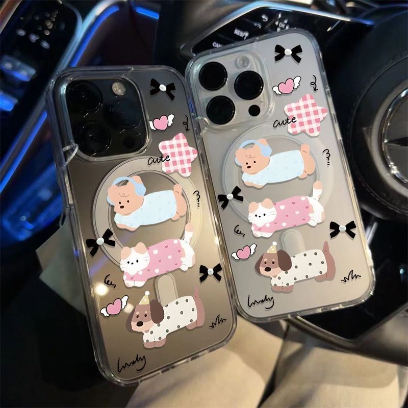 (Compatible Dog Case with MagSafe) Magnetic Phone Transparent