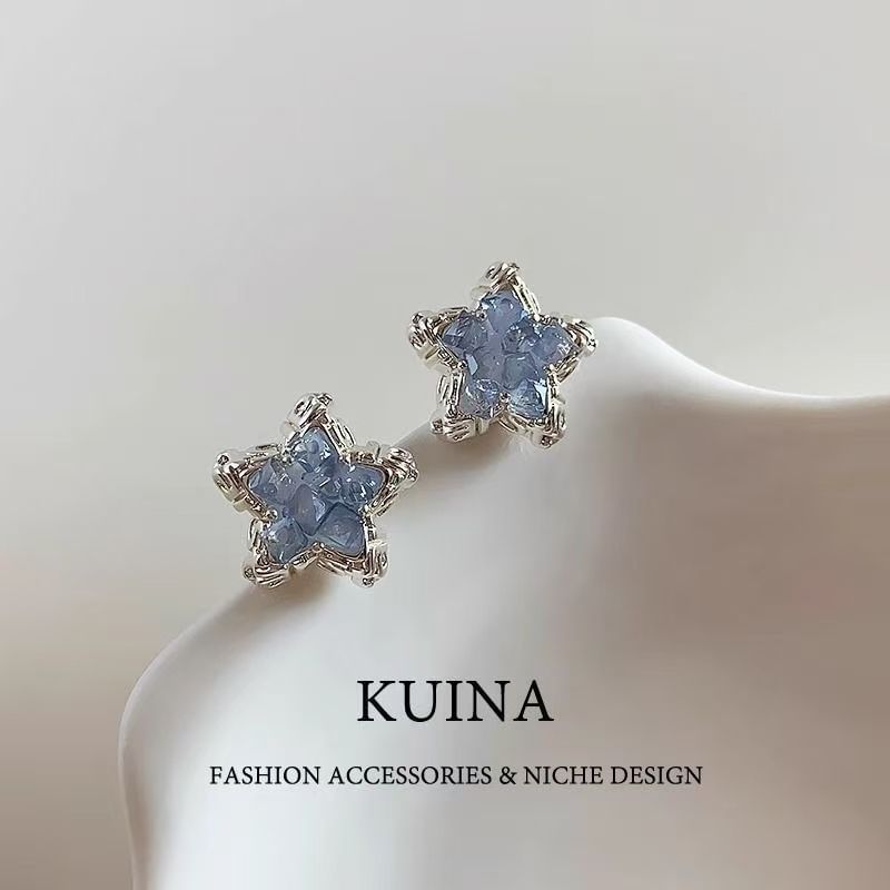 Earring Alloy Faux Star Stud Crystal