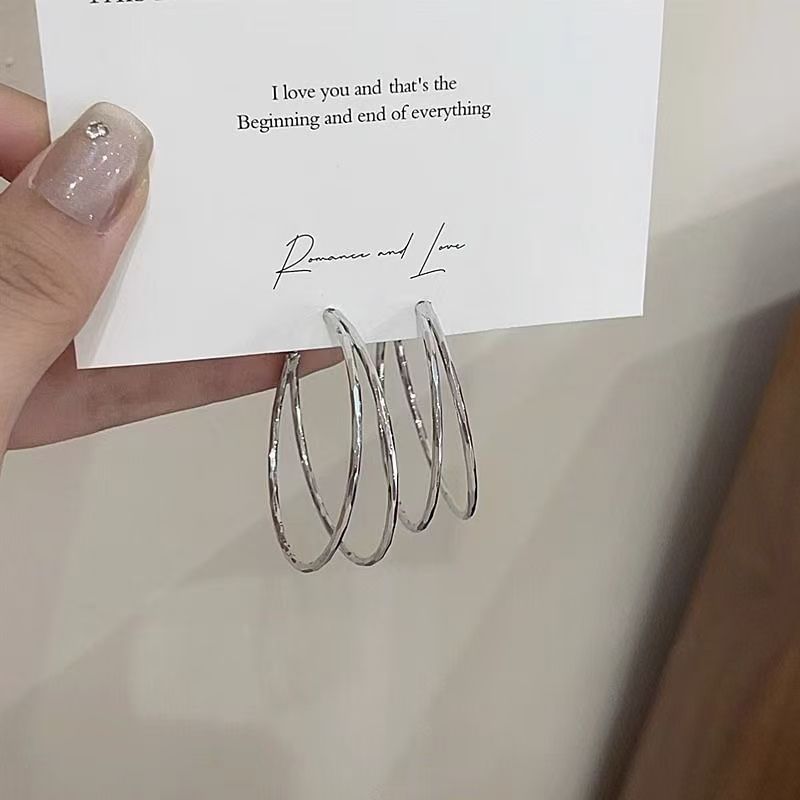 Alloy Earring Hoop Layered