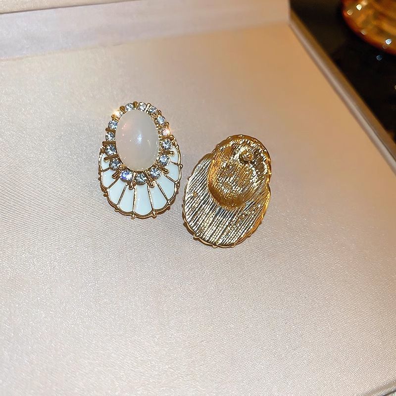 Earring Faux Statement Alloy Gemstone Glaze Rhinestone