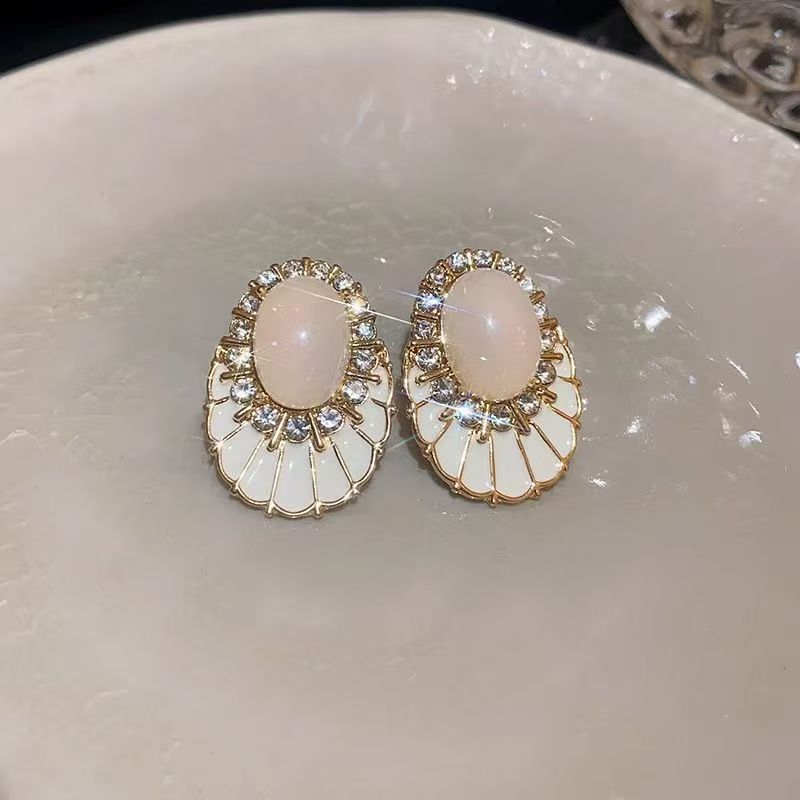 Earring Faux Statement Alloy Gemstone Glaze Rhinestone