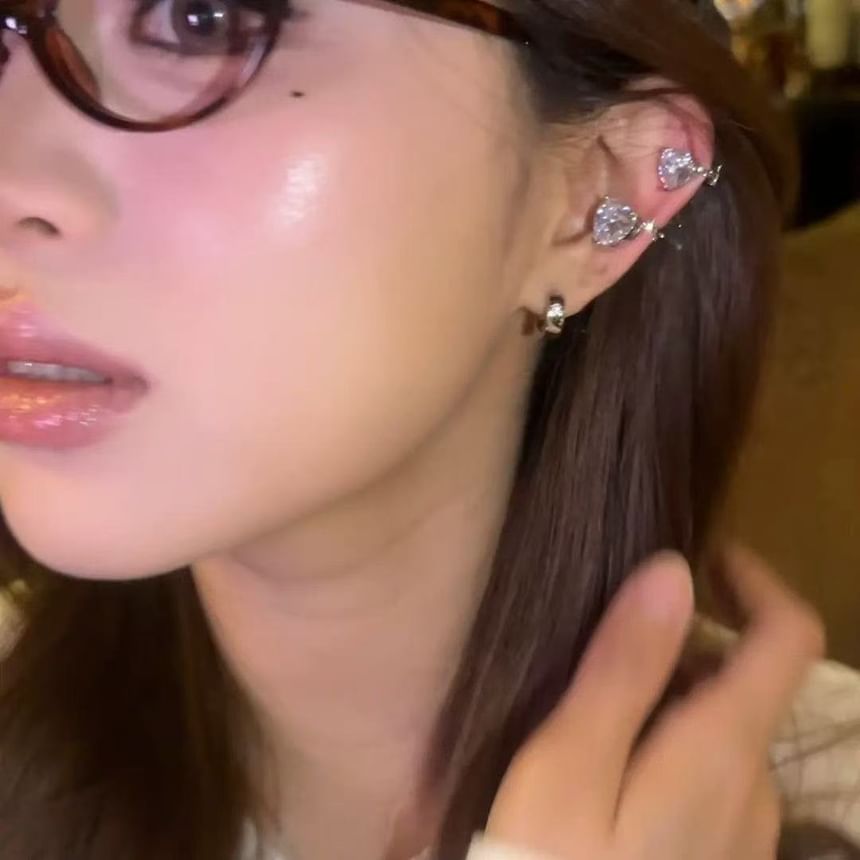 of Ear Rhinestone Cuff Alloy 4: Heart Set