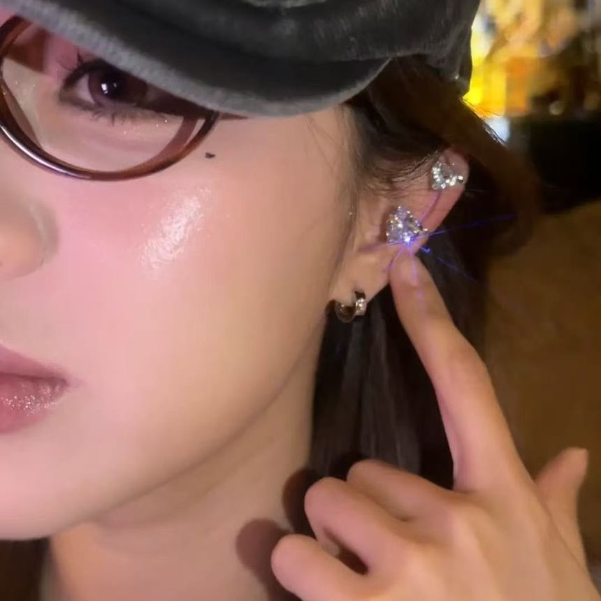 of Ear Rhinestone Cuff Alloy 4: Heart Set