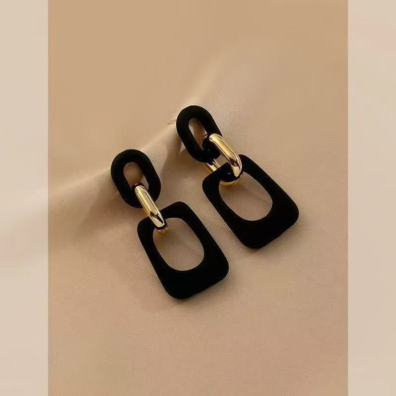 Acrylic Alloy Dangle Geometric Earring