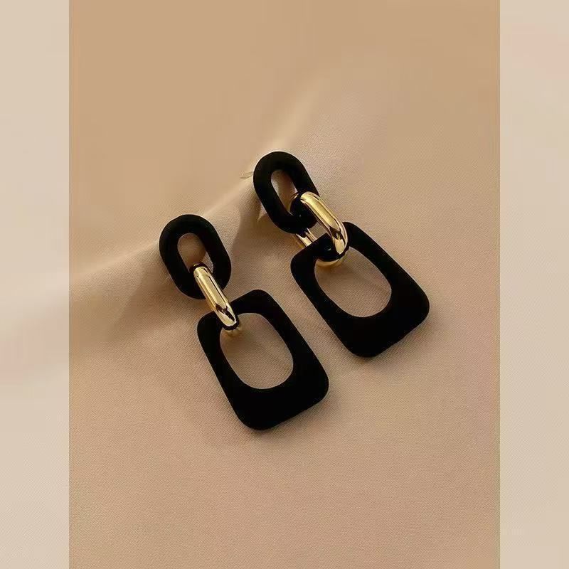 Acrylic Alloy Dangle Geometric Earring