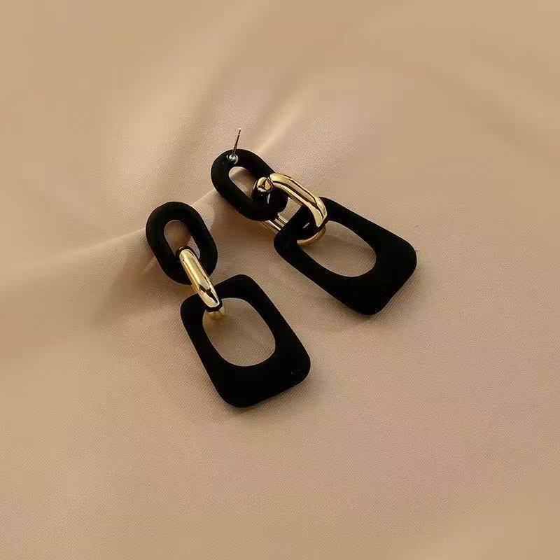 Acrylic Alloy Dangle Geometric Earring