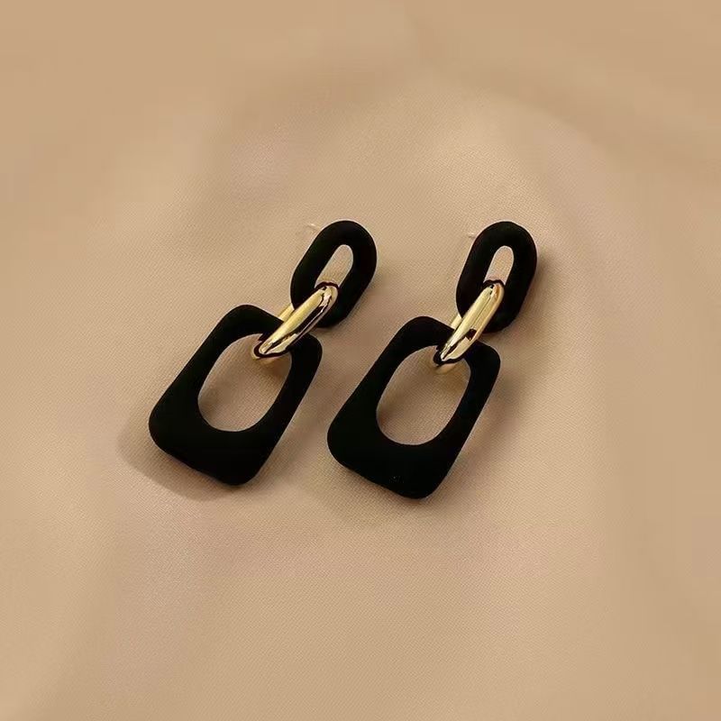 Acrylic Alloy Dangle Geometric Earring