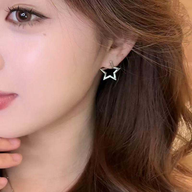 Earring Star Huggie Alloy