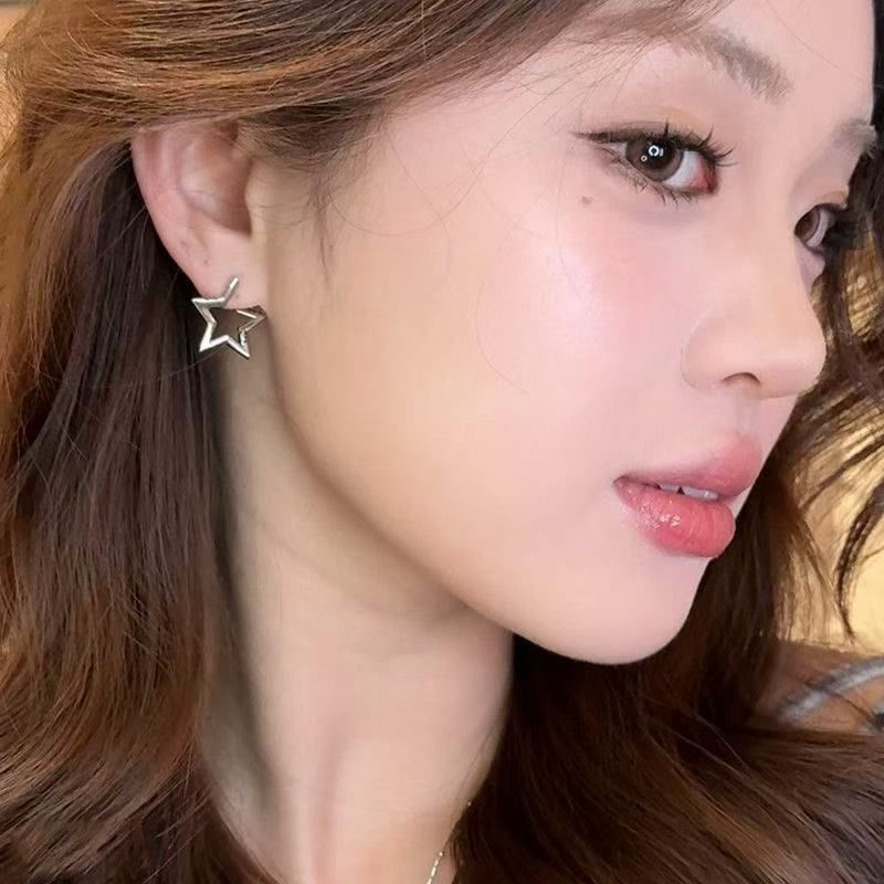 Earring Star Huggie Alloy