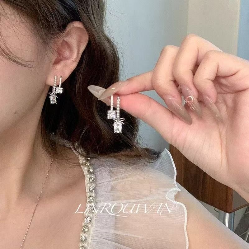 Drop Alloy Earring Rhinestone