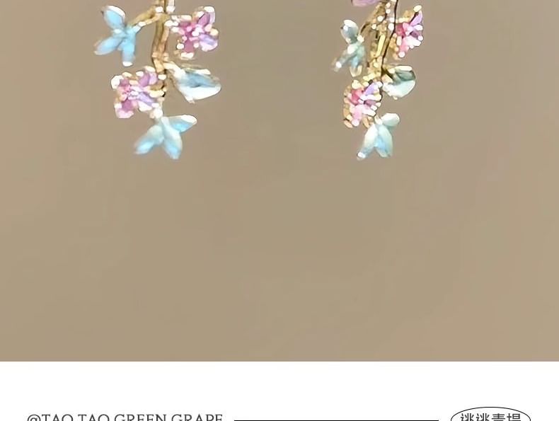 Alloy Earring Dangle Floral