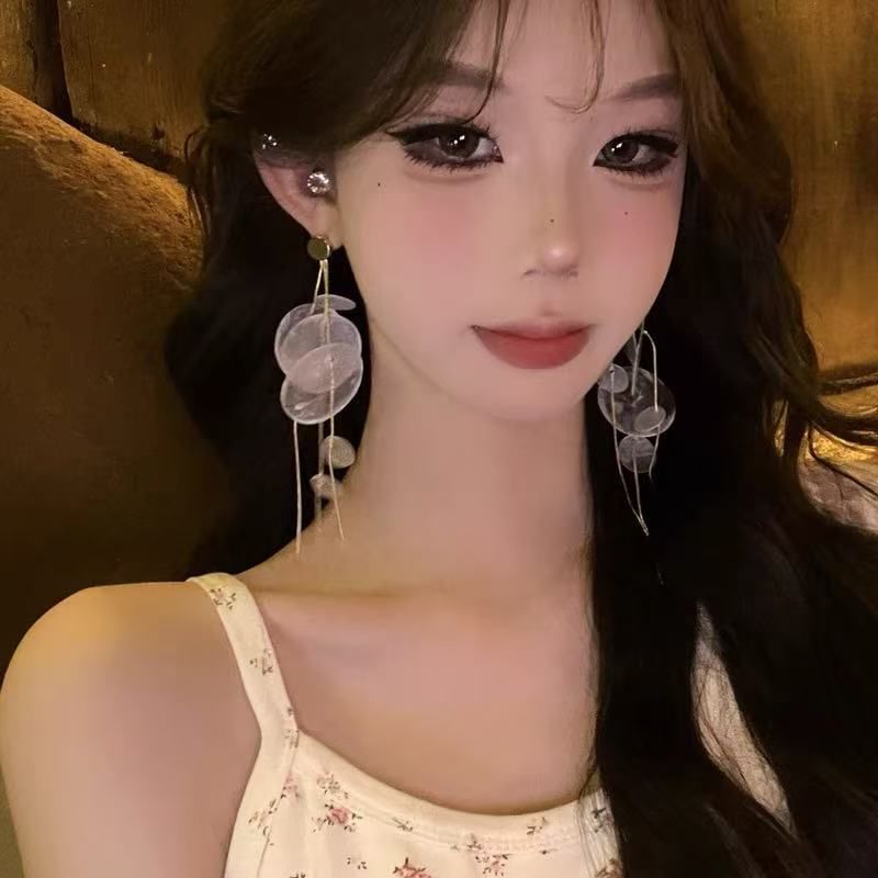 Statement Earring Disc Alloy Shell