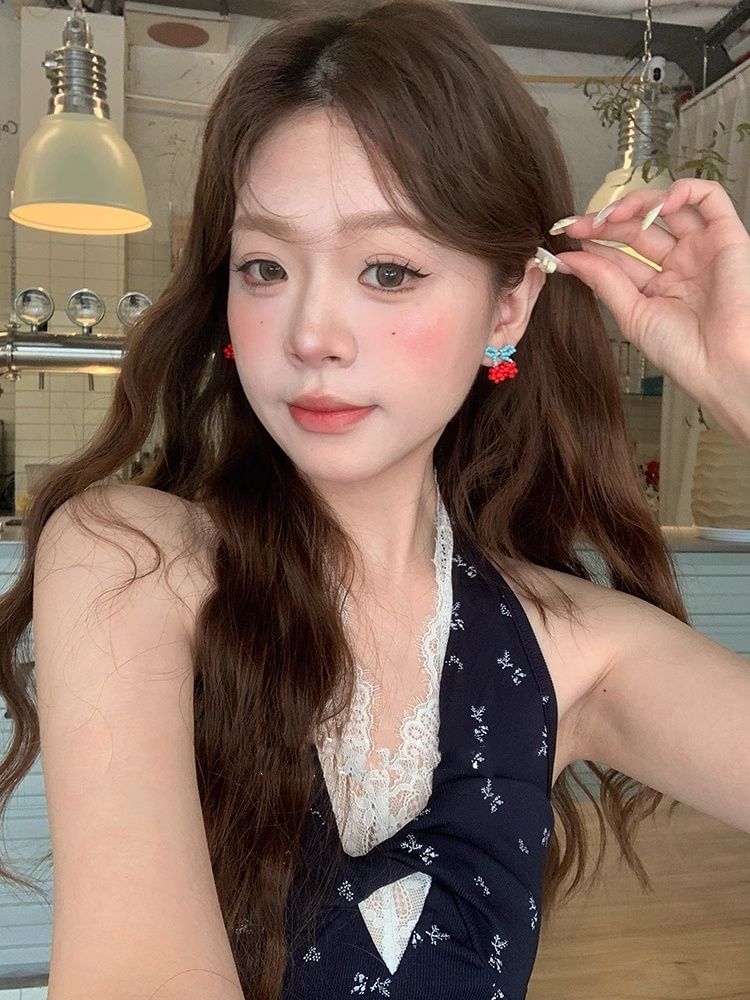 Cherry Stud Earring Bead