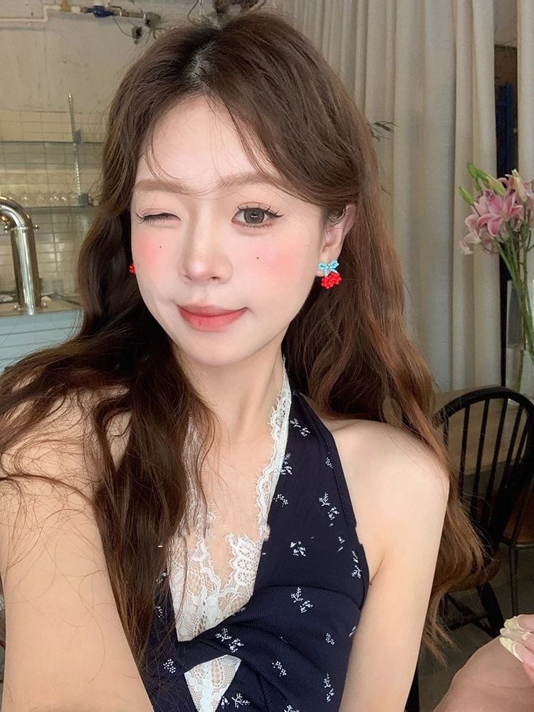 Cherry Stud Earring Bead