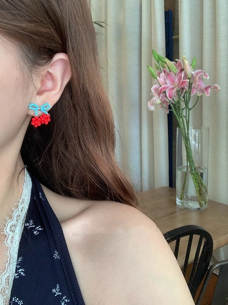 Cherry Stud Earring Bead