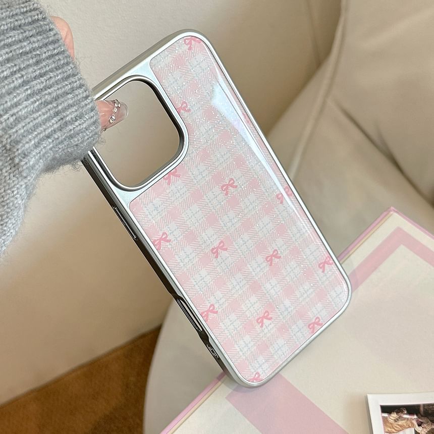Bow Case Plaid Phone