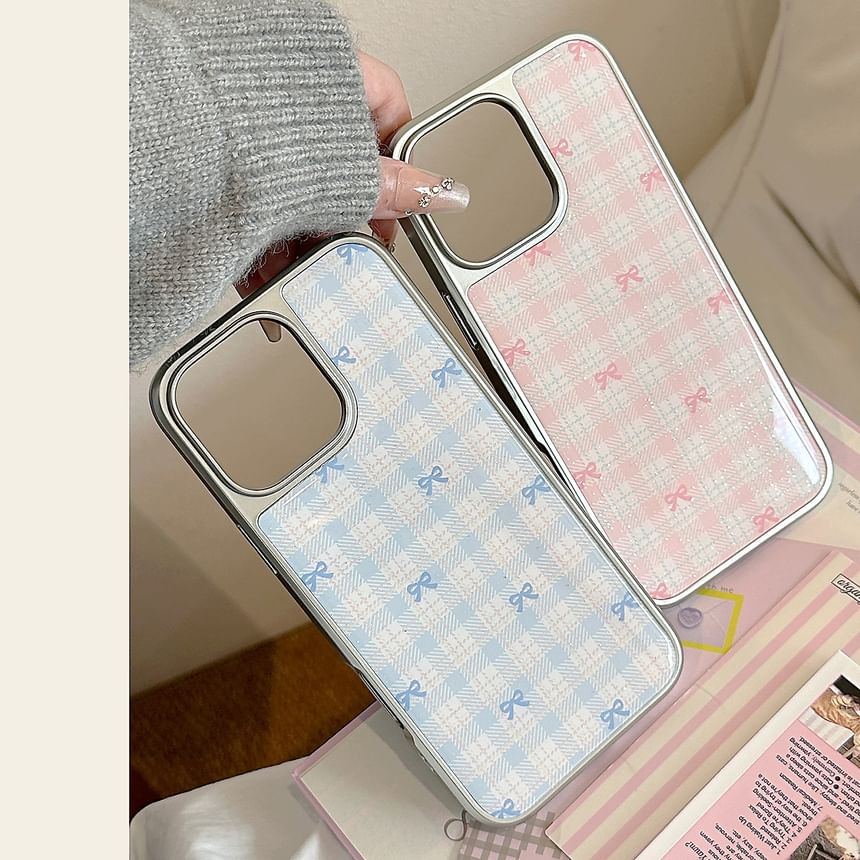 Bow Case Plaid Phone