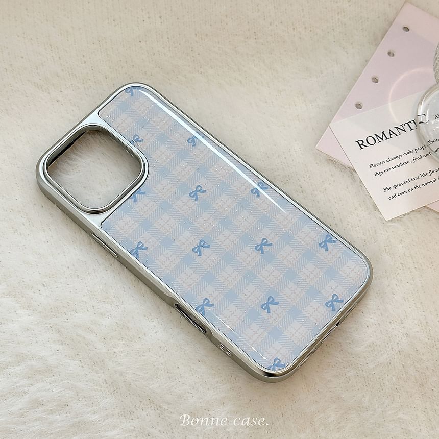 Bow Case Plaid Phone