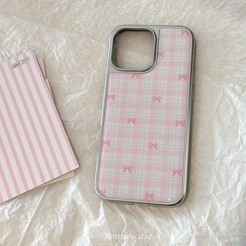 Bow Case Plaid Phone