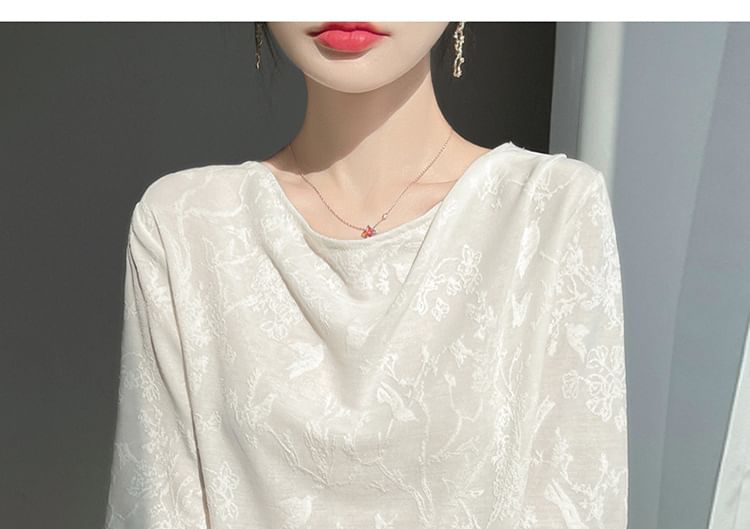 Short-Sleeve Round Neck Floral Tee