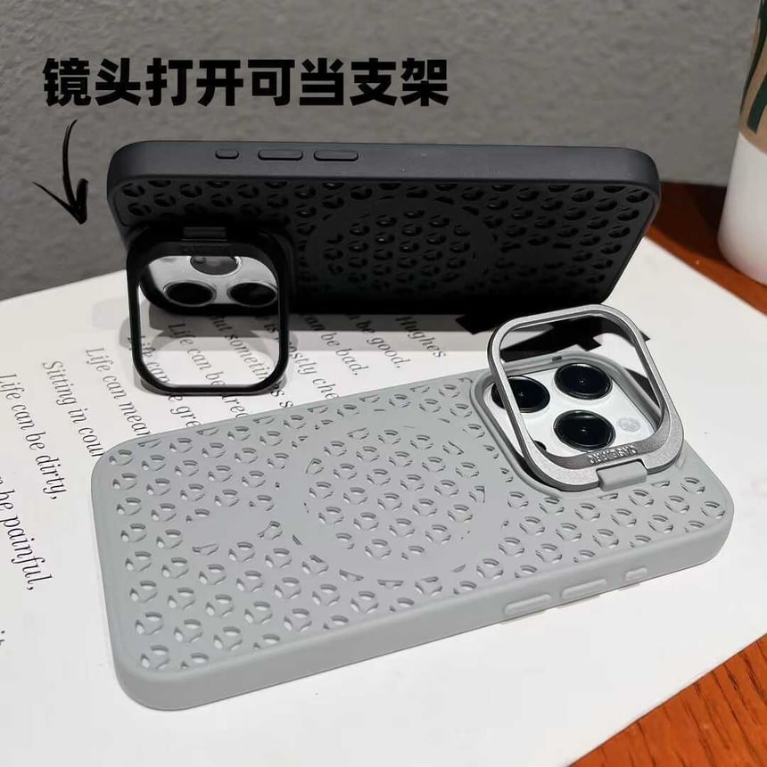 MagSafe) Case with Phone Magnetic Plain (Compatible Perforated