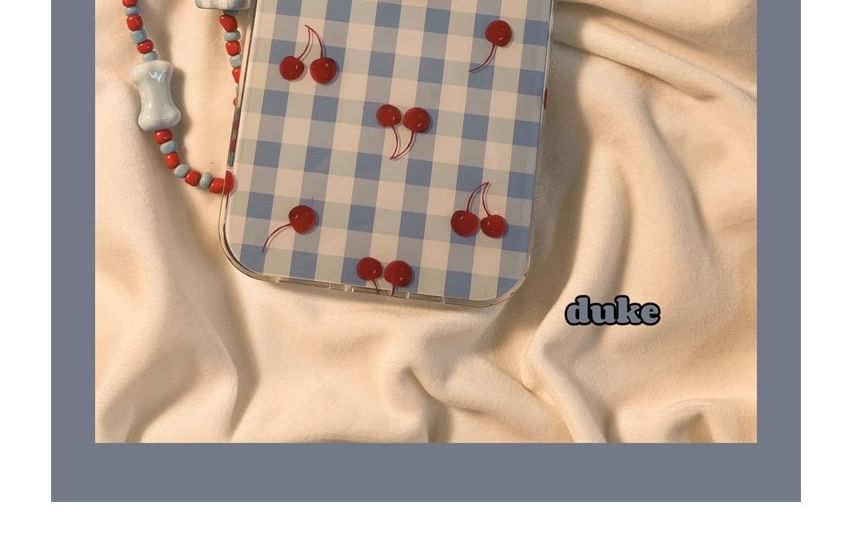 iPhone Beaded Cherry Case Print Strap Set /