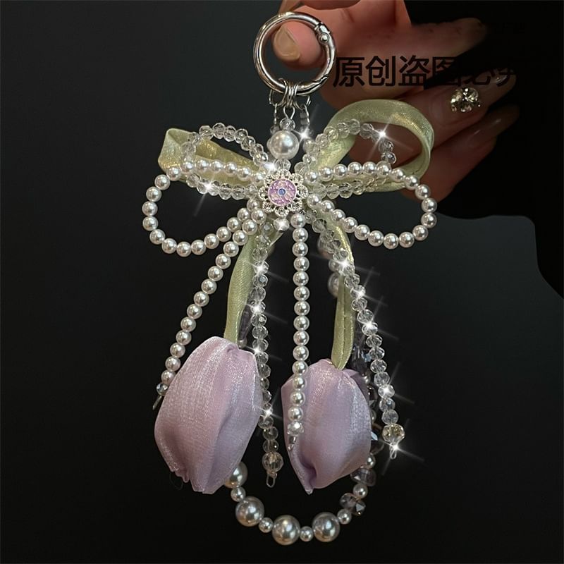 Pearl Phone Lanyard Pad Faux with