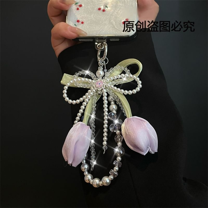 Pearl Phone Lanyard Pad Faux with
