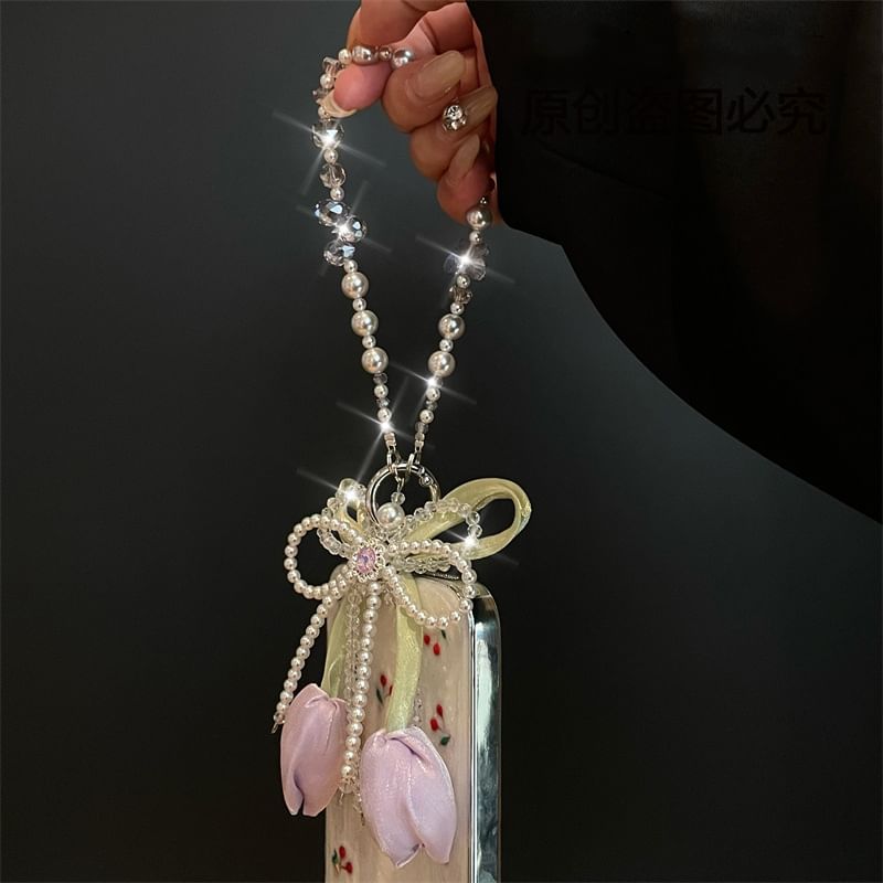 Pearl Phone Lanyard Pad Faux with