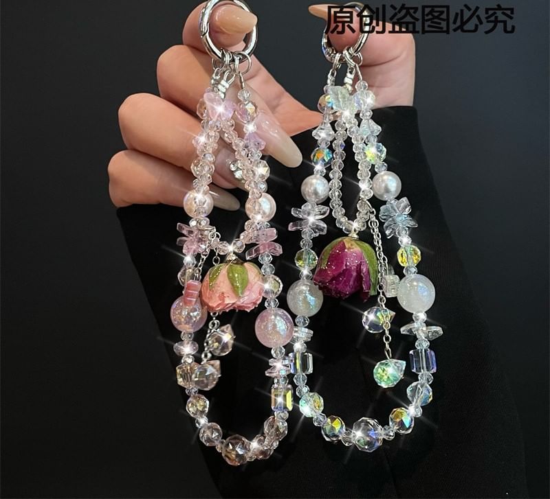 Beaded Lanyard Phone Pad with