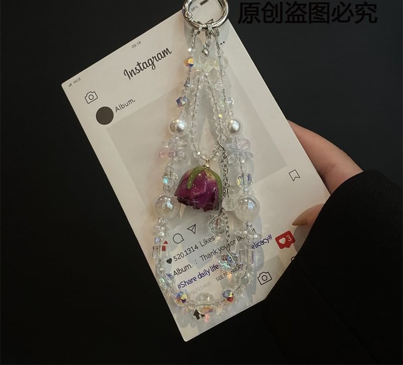 Beaded Lanyard Phone Pad with