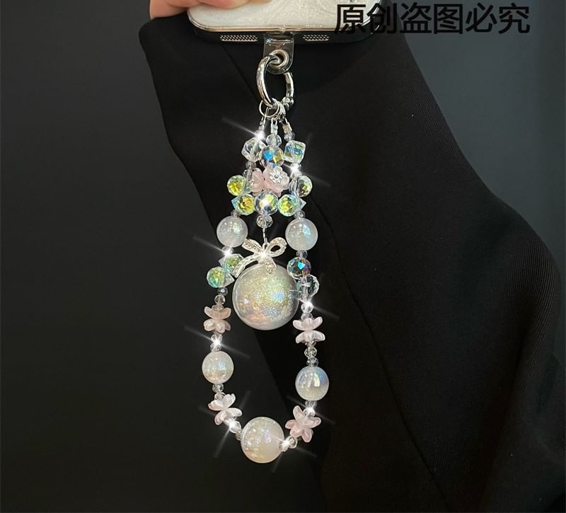 Pad Lanyard with Pearl Phone Faux