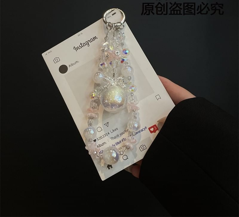 Pad Lanyard with Pearl Phone Faux