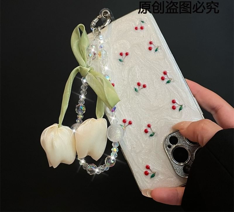 Lanyard Phone Pad with Flower