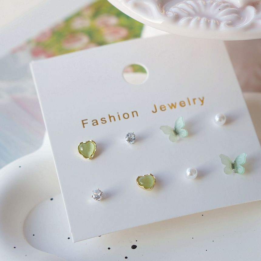 Set Stud Earring Butterfly